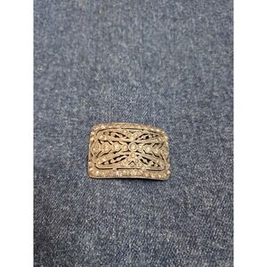Women's Vintage Rhinestone Art Deco Silver Belt Buckle - Brooch Too
